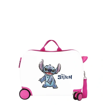 Afbeelding van Stitch meisjes ABS kinderkoffer rol zit