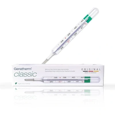 Afbeelding van GERATHERM Klassieke analoge thermometer zonder kwik, batterijen, levenslange meetnauwkeurigheid, Made in Germany