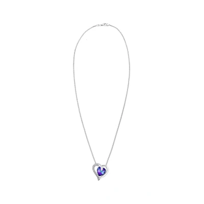 Afbeelding van Elli Heart Classic Ketting, Dames, Maat: 45, Violett