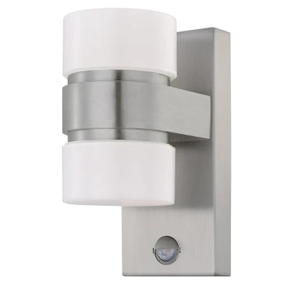 Afbeelding van EGLO Atollari Buitenverlichting IP44 Wandlamp 2 Lichts Roestvast Staal, Zilver Wit