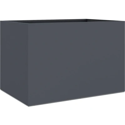 Afbeelding van Plantenbak 62x40x39 cm koudgewalst staal antracietkleurig