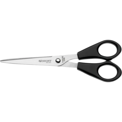 Afbeelding van Westcott Schaar, 15 Cm, Symmetrische Ogen, Zwart Schaar