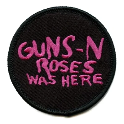 Afbeelding van Guns N&#039; Roses Was Here Patch Zwart/Roze