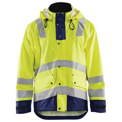 Image de Veste de pluie niveau 2 jaune fluorescent/marine