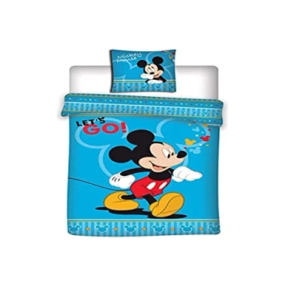 Afbeelding van Disney Mickey Dekbedovertrek Eenpersoons 140x200 cm + 1 kussensloop 63x63 Polyester