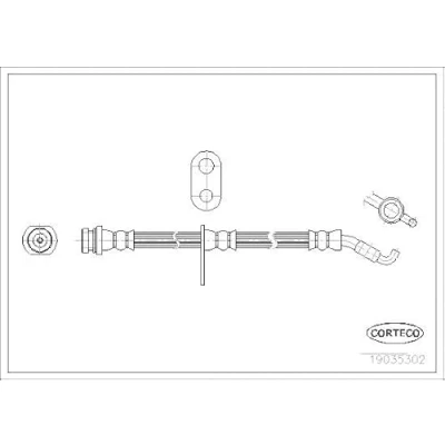 Afbeelding van CORTECO 19035302 Remslang Vooras 540 SUZUKI: SWIFT 3