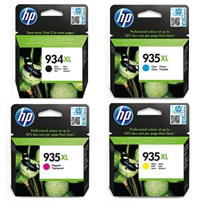 Afbeelding van HP 934/935XL (X4E14AE) Inktcartridge 4 kleuren Voordeelbundel Hoge capaciteit