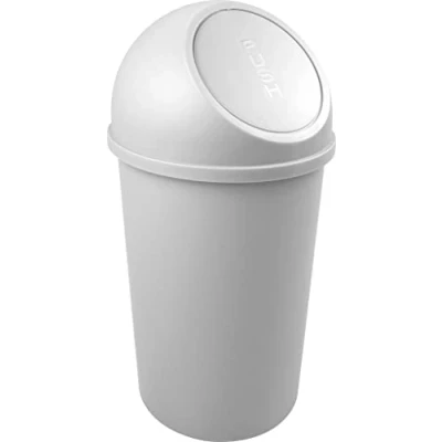 Afbeelding van HELIT Afvalbak klapdeksel 25 liter Kunststof Lichtgrijs dxh 315x615 mm