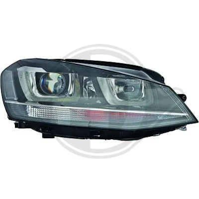 Afbeelding van DIEDERICHS 2216985 Koplampen Links D3S/H7 Xenon Met daglicht (LED) voor rechtsrijdend verkeer regelmotor LWR VOLKSWAGEN: Golf 7