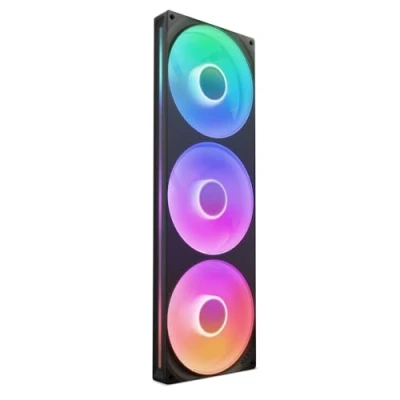 Afbeelding van NZXT F420 RGB Core 420 mm Single Frame ventilatoreenheid met 3 x 140 ventilatoren Snelheids en verlichtingsregeling Hoge statische druk luchtstroom Zwart