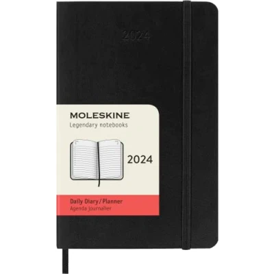 Afbeelding van Moleskine 12 Maanden Agenda 2024 Dagelijks Pocket Zachte Kaft Zwart