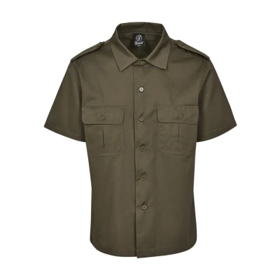 Afbeelding van Brandit Herren US HEMD Overhemd, Heren, Maat: 7XL, Olive