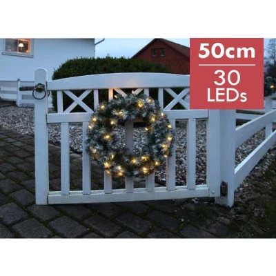 Afbeelding van Verlichte Kerstkrans Edmonton 50cm