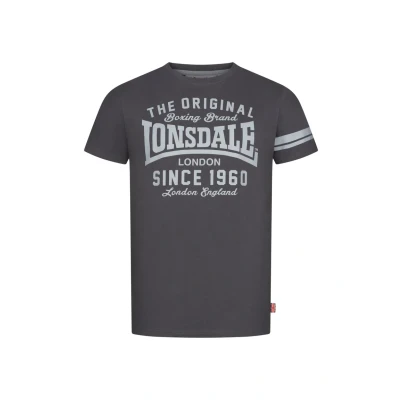 Afbeelding van Lonsdale Normale Passform Winnard Tshirt print, Heren, Maat: 3XL, Anthracite grey