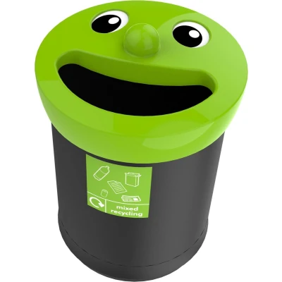 Afbeelding van Mixed Recycling Smiley Face Bin 52 liter