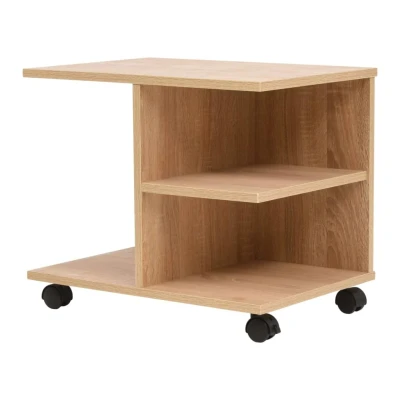 Afbeelding van Plankenkast verrijdbaar 50x35x42 cm eikenkleur