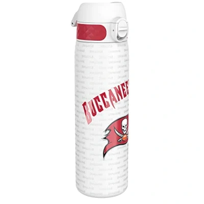 Afbeelding van ION8 Drinkfles van roestvrij staal, 600 ml, lekvrij, gemakkelijk te openen, veilige vergrendeling, vaatwasmachinebestendig, draaggreep, duurzaam, 3D motief NFL, Buccaneers