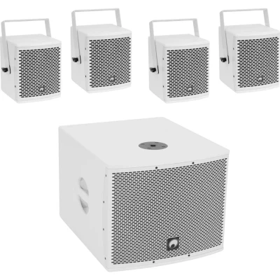 Afbeelding van Omnitronic Set MOLLY 12A Subwoofer active + 4x 6 Top 8 Ohm, white