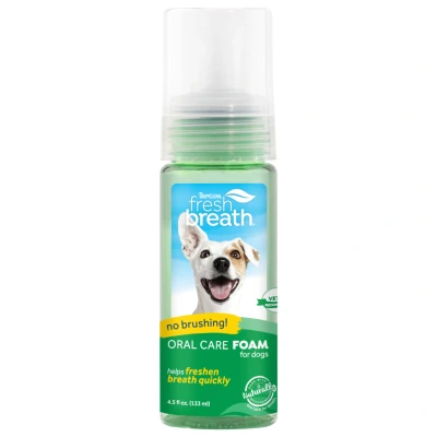 Afbeelding van Tropiclean Fresh Breath Oral Care Foam Gebitsverzorging Mint 133 ml