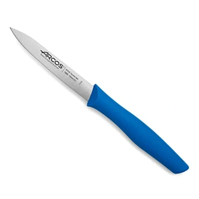 Afbeelding van Arcos Serie Nova Kantoormes Schilmes Lemmet van Nitrum Roestvrij Staal 100 mm Blauw Polypropyleen Handvat