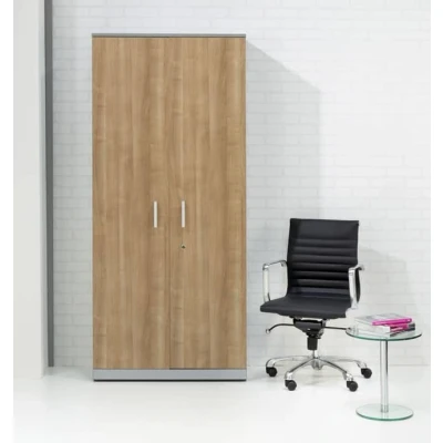 Afbeelding van Modulaire draaideurkast Chief 200x90x42cm Robson Eiken ombouw Aluminium