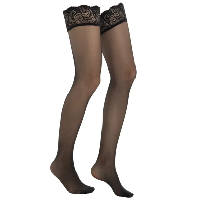 Afbeelding van Falke dames Matt Deluxe stay ups in 20 denier de kleur Zwart