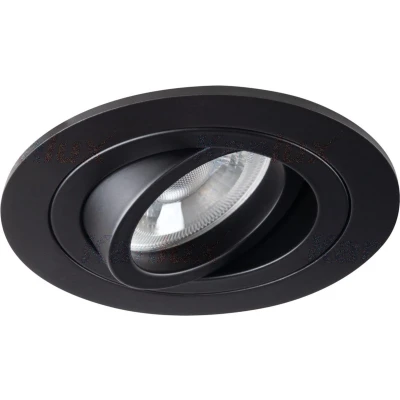 Afbeelding van Kanlux S.A. Inbouwspot zwart rond kantelbaar zaagmaat 80mm buitenmaat 92mm