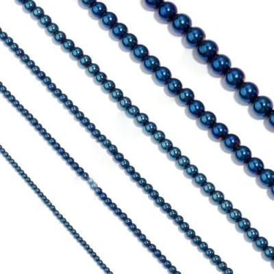 Afbeelding van ORGEFY 1 streng natuurlijke hematiet kralen 2 10 mm voor het maken van sieraden, armbanden, kettingen, handgemaakt, blauw, 6