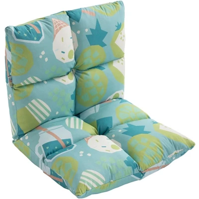 Afbeelding van howa 2 in 1 Kinderfauteuil + Kinderlounger Vloerstoel vor Kinderen 6 voudig verstelbare rugleuning &quot;colorful blue&quot; 8604
