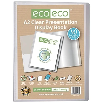 Afbeelding van eco Transparante presentatiemap A2, 50% gerecycled, 40 hoezen met kunststof hoezen, eco104