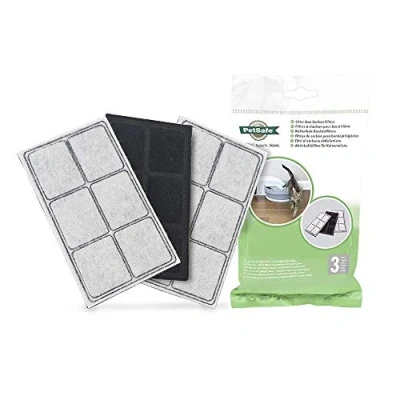 Afbeelding van Petsafe Litter Box Replacement Carbon Filters 3 Pack Kattenbakaccessoires Wit Zwart