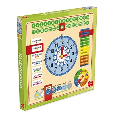 Afbeelding van Jumbo Goula Houten Kalenderklok Leerklok Educatief spel Vanaf 3 jaar