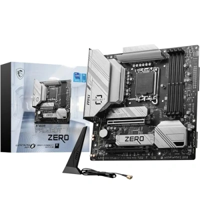Afbeelding van MSI B760M PROJECT ZERO Moederbord Socket Intel 1700 Vormfactor Micro ATX chipset Intel® B760