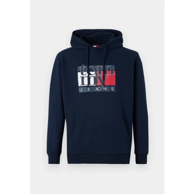 Afbeelding van Tommy Jeans REG FLAG Sweater, Heren, Maat: 48, Dark night navy
