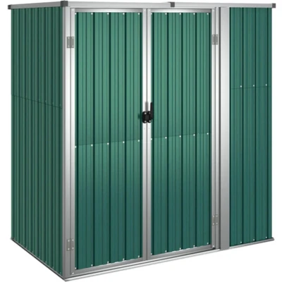 Afbeelding van Tuinschuur 161x89x161 cm gegalvaniseerd staal groen