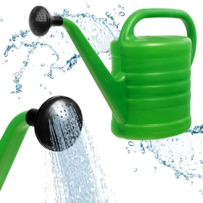 Afbeelding van KADAX Gieter, Plantengieter van Kunststof, voor binnen en buiten, Bloemen, Kamerplanten, Tuingieter irrigatie, Tuin, Huis, met comfortabele greep, licht, groen (2,5L)
