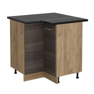 Afbeelding van Vicco Hoekkast R Line, Edel grijs/Krachtige eik goud, 75.6 cm , WB Antraciet