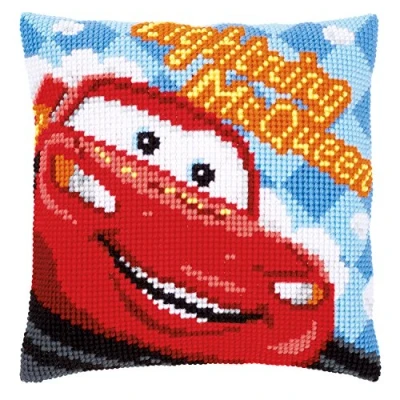Afbeelding van Cars borduurkussen Lightning McQueen 0014609