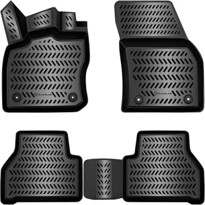 Afbeelding van Design 3D rubberen mattenset voor VW Caddy 5 (V) vanaf 2020, extra hoge rand van cm