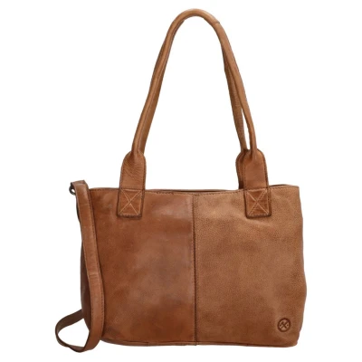 Afbeelding van Hide &amp; Stitches Paint Rock Shopper Cognac