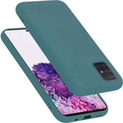 Afbeelding van Cadorabo Hoesje geschikt voor Samsung Galaxy A71 4G in LIQUID GROEN Beschermhoes gemaakt van flexibel TPU silicone Case Cover