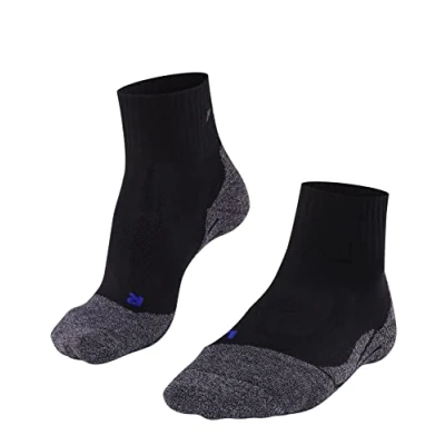 Afbeelding van FALKE TK2 Cool Short Wandelsokken anti blaren, medium padding functioneel garen sportsokken heren zwart Maat 44 45
