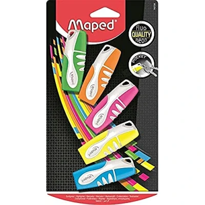 Afbeelding van Maped Fluo&#039;Peps Pocket 742728 markeerstiften, 5 stuks