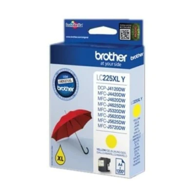 Afbeelding van Brother LC 225XLY Inktcartridge Geel Hoge capaciteit