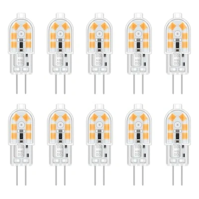 Afbeelding van G4 led lamp, 12 V, 2 W, warmwit, 3000 K, 200 lm, komt overeen met halogeenlamp, G4, 10 20 niet dimbaar, bi pin V AC DC voor kroonluchter, camping, stuks