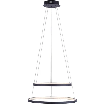 Afbeelding van Leuchten Direct anella Moderne LED Dimbare Hanglamp met Dimmer 1 lichts Ø 50 cm Antraciet Woonkamer Slaapkamer Keuken