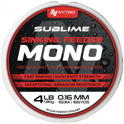 Image de Nytro Sublime Sinking Feeder Mono Nylon 150m 0,33mm (8,6kg) pêche