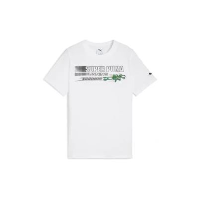Afbeelding van Super PUMA T shirt met print voor Heren, Wit, Maat 15 16Y