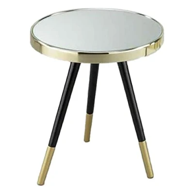 Afbeelding van Bijzettafel DKD Home Decor Spiegel Gouden Staal (42,5 x 42,5 48 cm)
