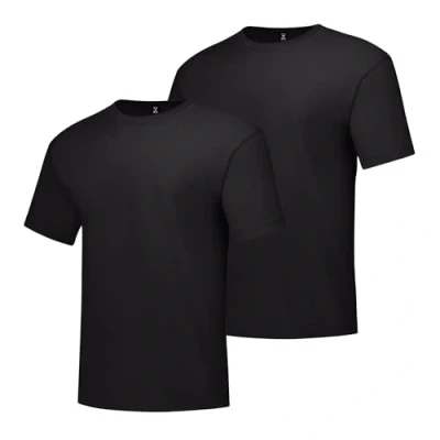 Afbeelding van Hanes Beefy Short Sleeve Tee Value Pack (2 stuks) (Availble In Tall) t met korte mouwen heren stuks), zwart.